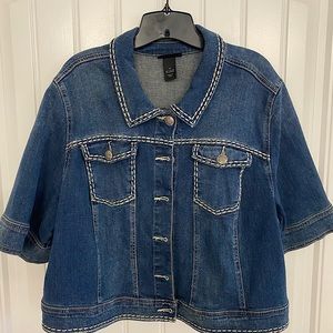 Lane Bryant Short Sleeve Jean Jacket Plus Size 22